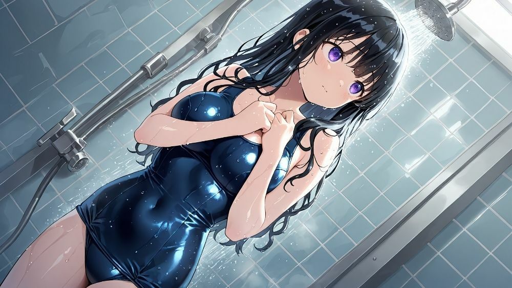 爆乳オレンジ黒髪水泳部が新人コーチと個別レッスン契約【4K】7