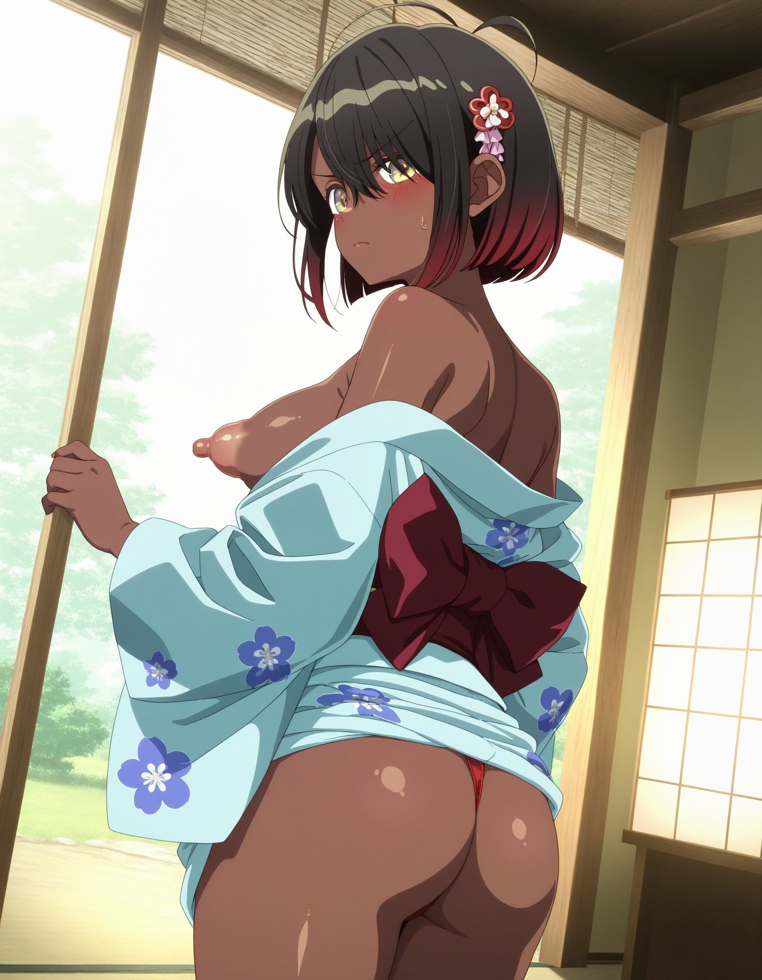 浴衣でパンチラ 画像8