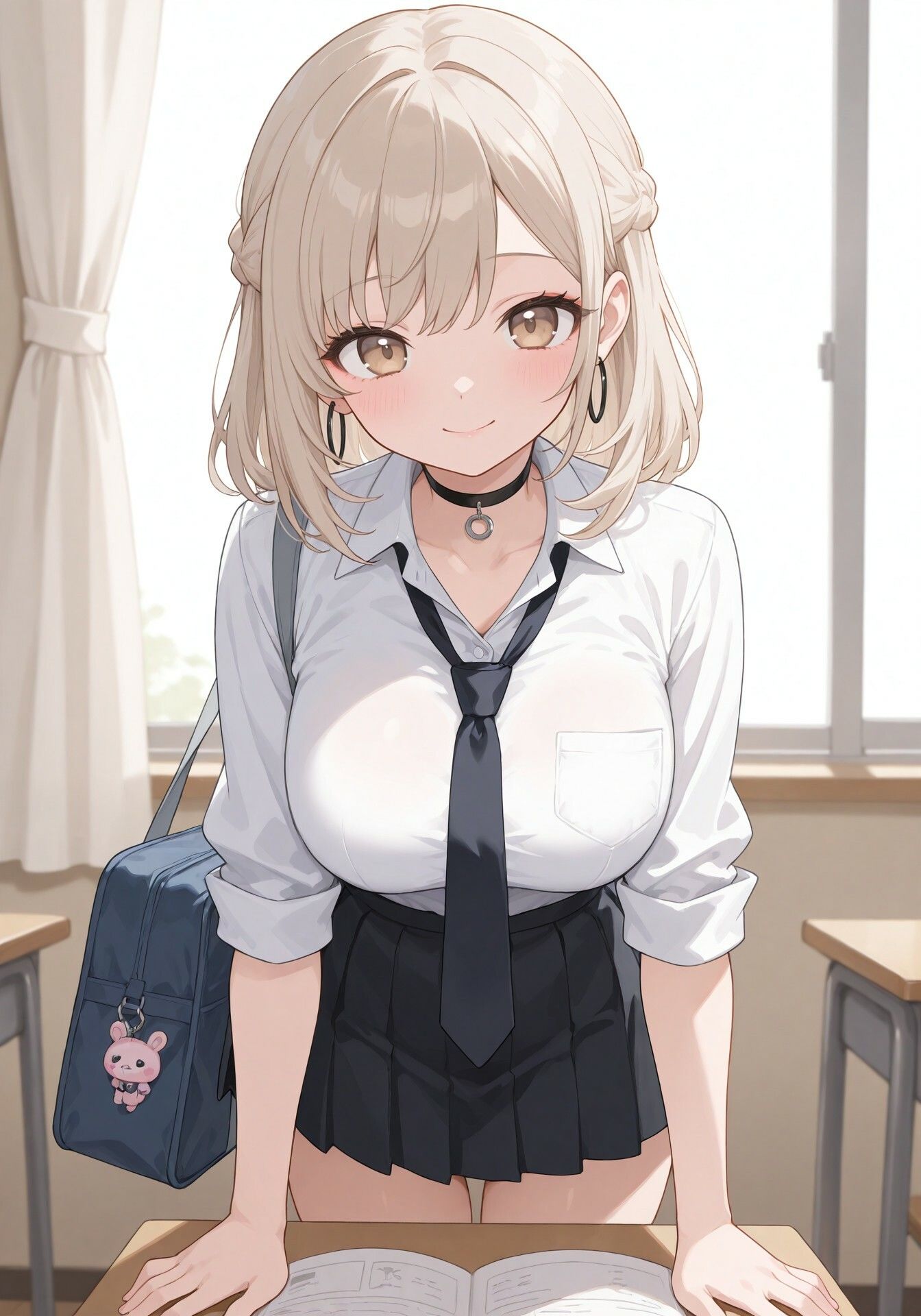 【AI生成】放課後、ティアと。〜制服っ子CG集 vol.1〜 画像1