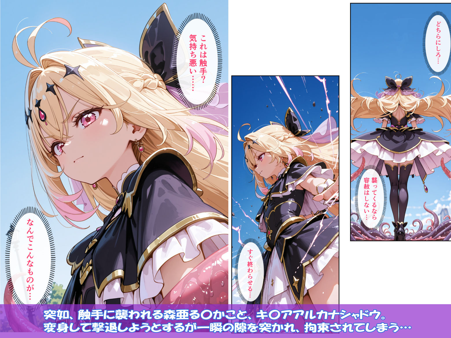 キ〇アアルカナシャドウ 大衆の前で快楽堕ち 画像1