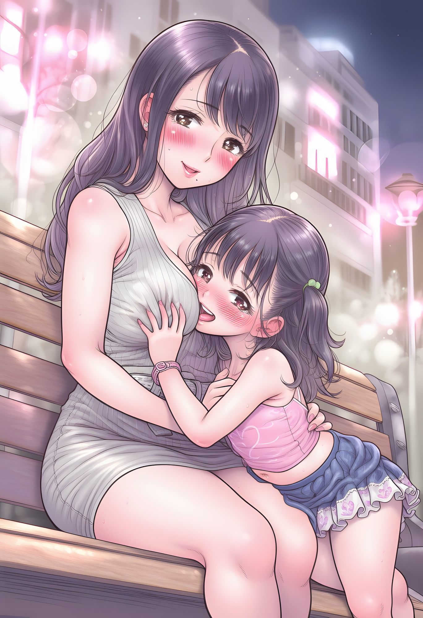 母娘レズCG集  母娘ぷれい  甘い夜の母娘物語 画像5