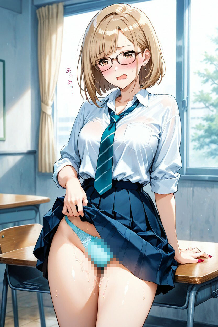 【200枚+PDF】「……真面目なところ、見て欲しかったのかな……っ?」 ── 知的な眼鏡美女の段階的ストーリー露出・完全保存版200枚パック 画像1