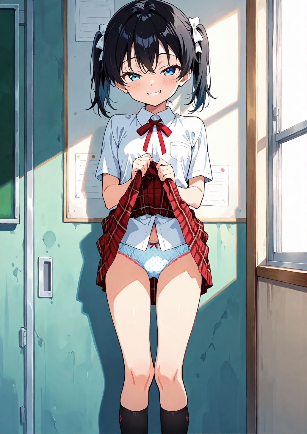 えっちでちっぱい黒髪ちゃん 教室でつい発情して、可愛くえっち サンプル画像 3