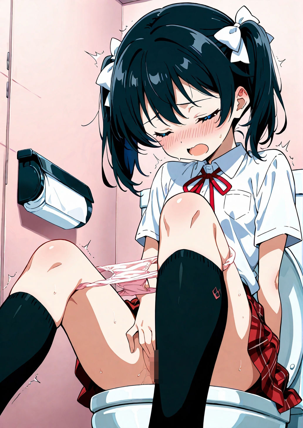 えっちでちっぱい黒髪ちゃん 教室でつい発情して、可愛くえっち サンプル画像 4