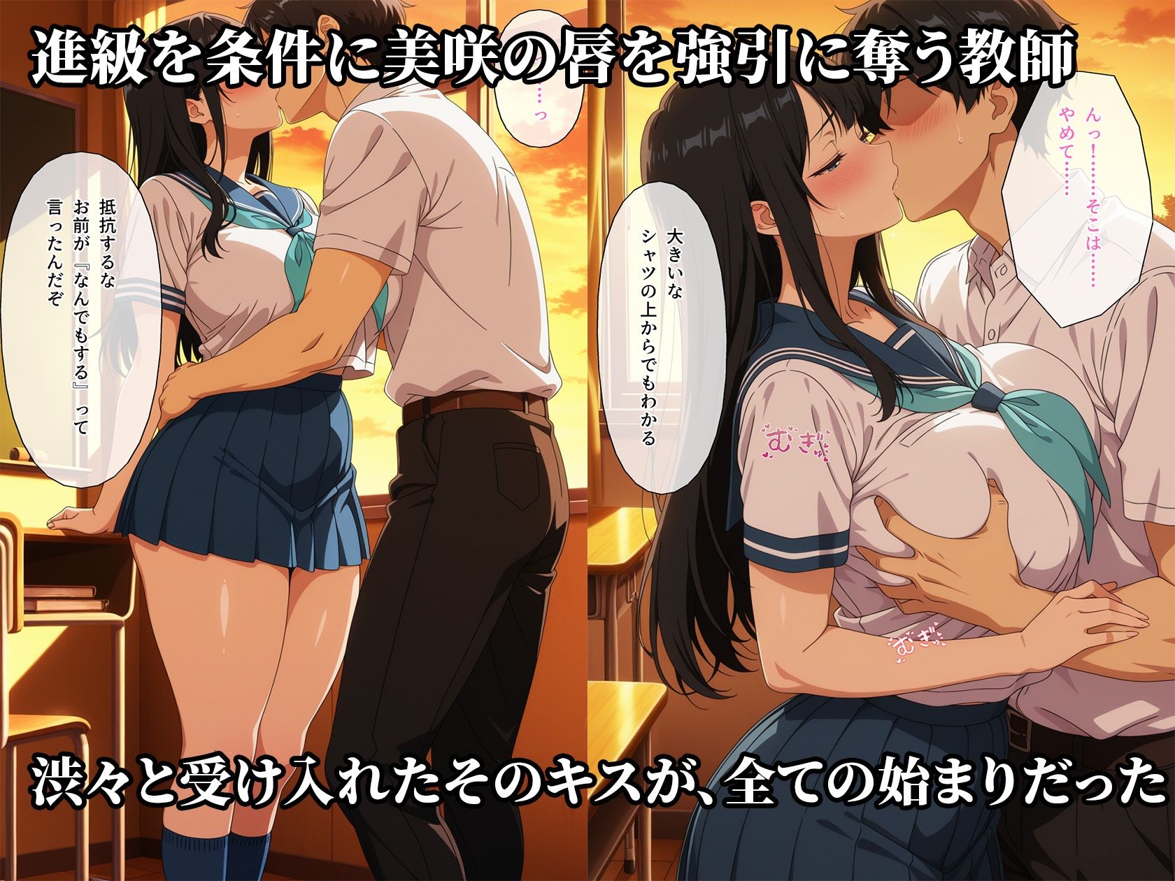 肉棒堕ち  〜成績優秀な巨乳J〇を遅刻を盾に完全に堕とす話〜 画像2