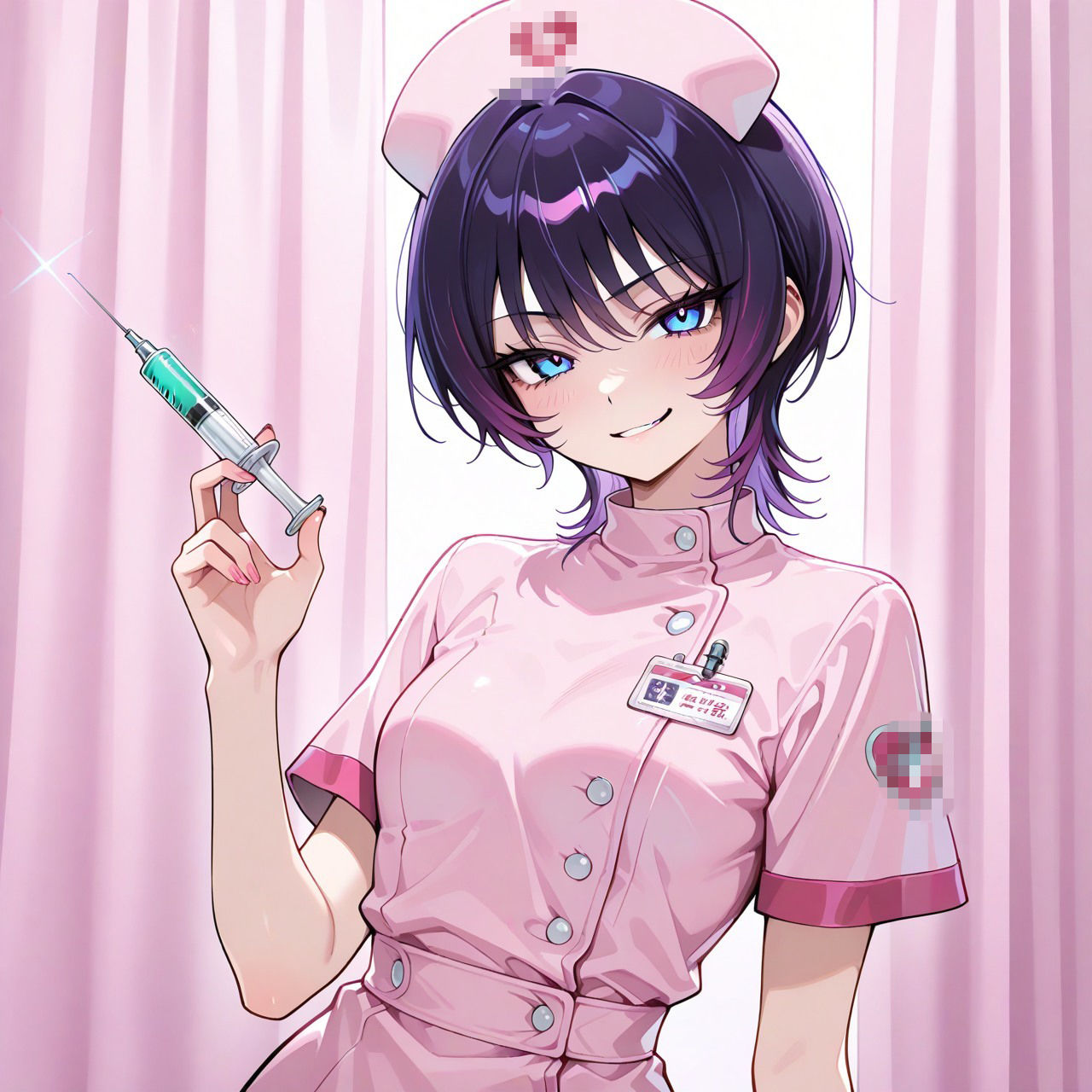 紫ショートちゃんの秘密のコスプレ撮影会 〜バニー・レースクイーン・巫女・ナース〜【R18 AI CG集】 画像8