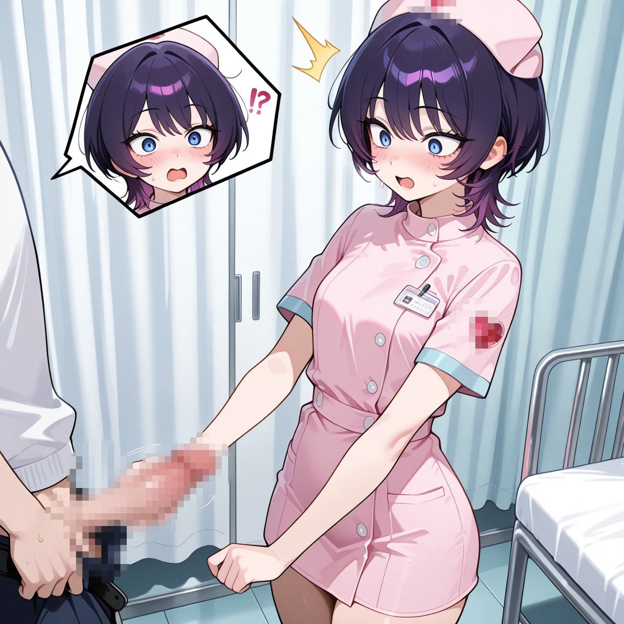 紫ショートちゃんの秘密のコスプレ撮影会 〜バニー・レースクイーン・巫女・ナース〜【R18 AI CG集】 画像9