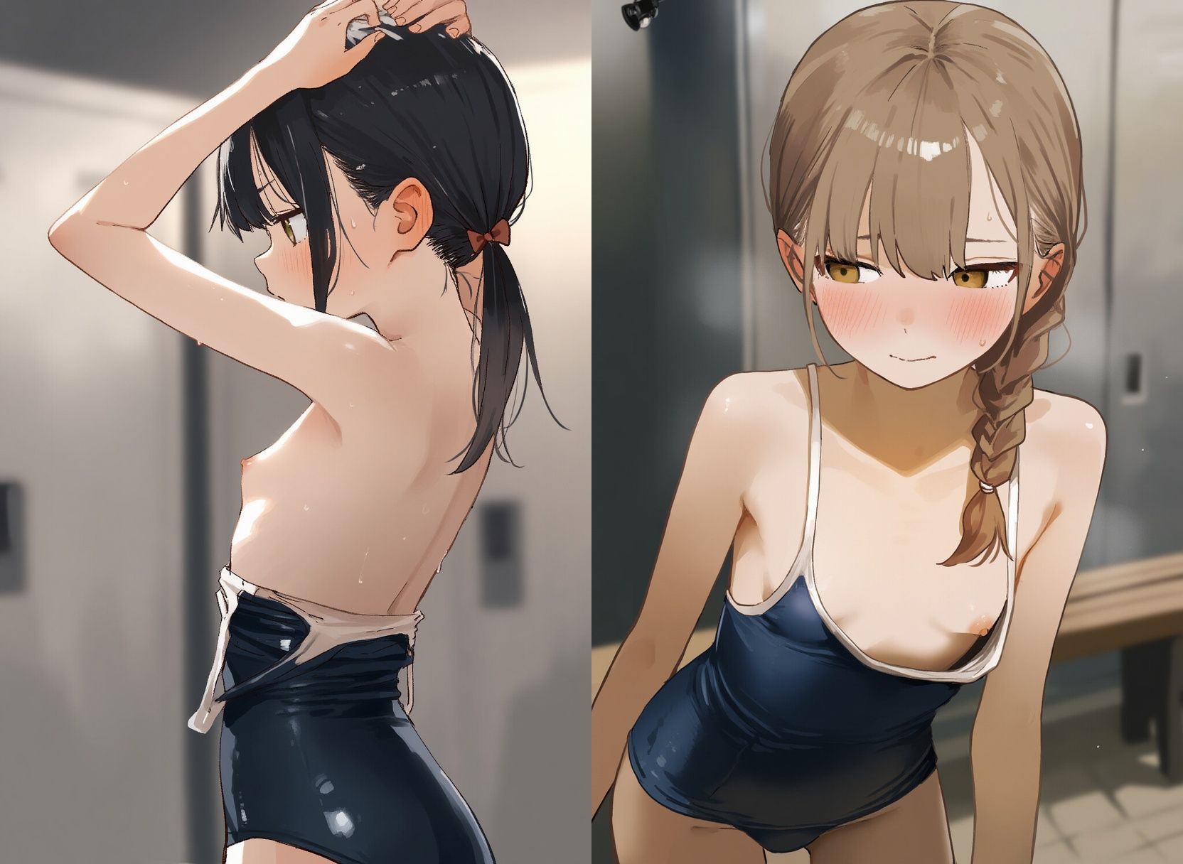 スク水少女のお着替え盗撮 サンプル画像 2