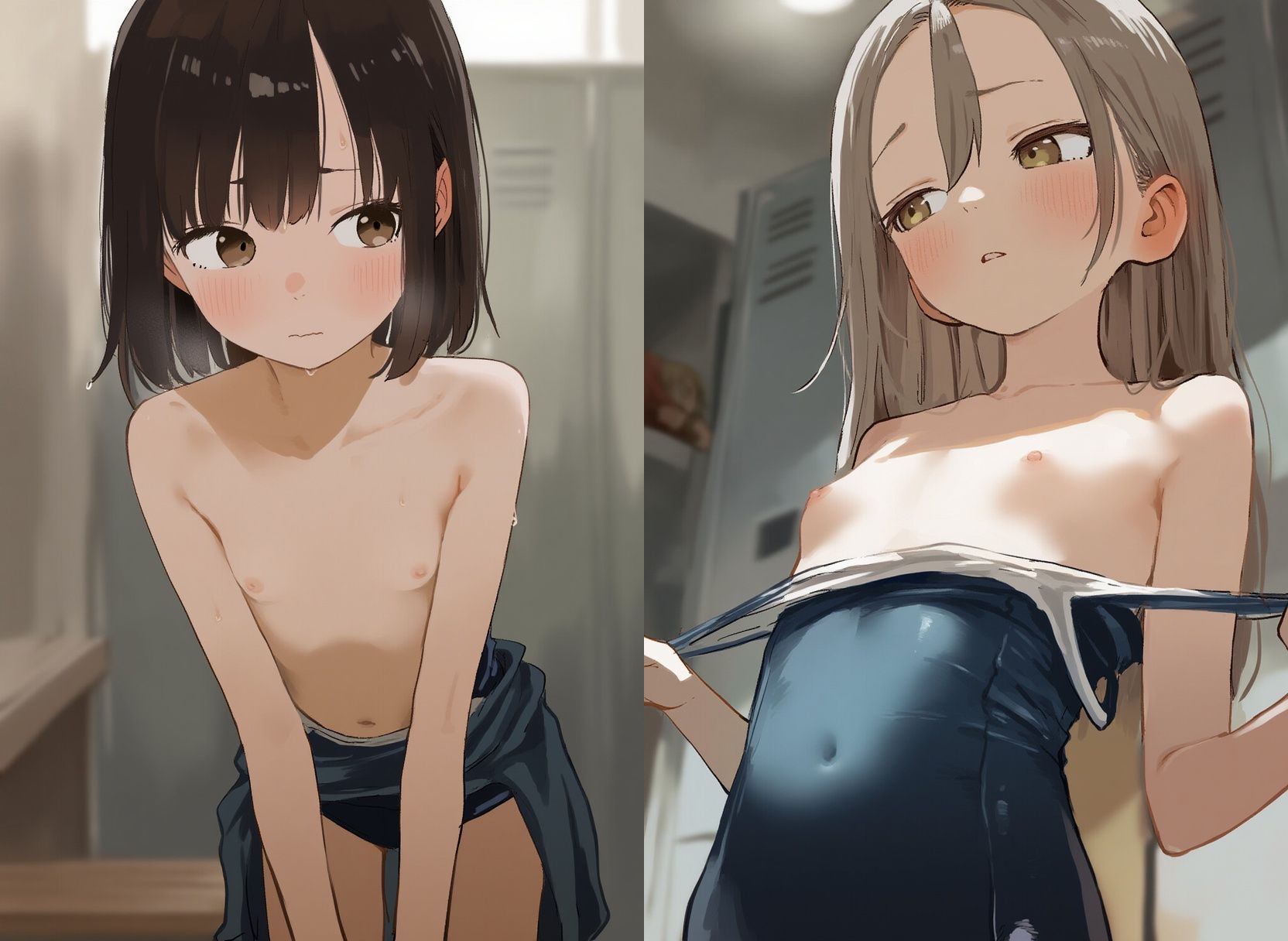 スク水少女のお着替え盗撮 サンプル画像 4