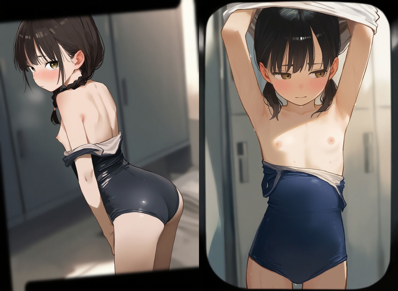 スク水少女のお着替え盗撮 サンプル画像 5