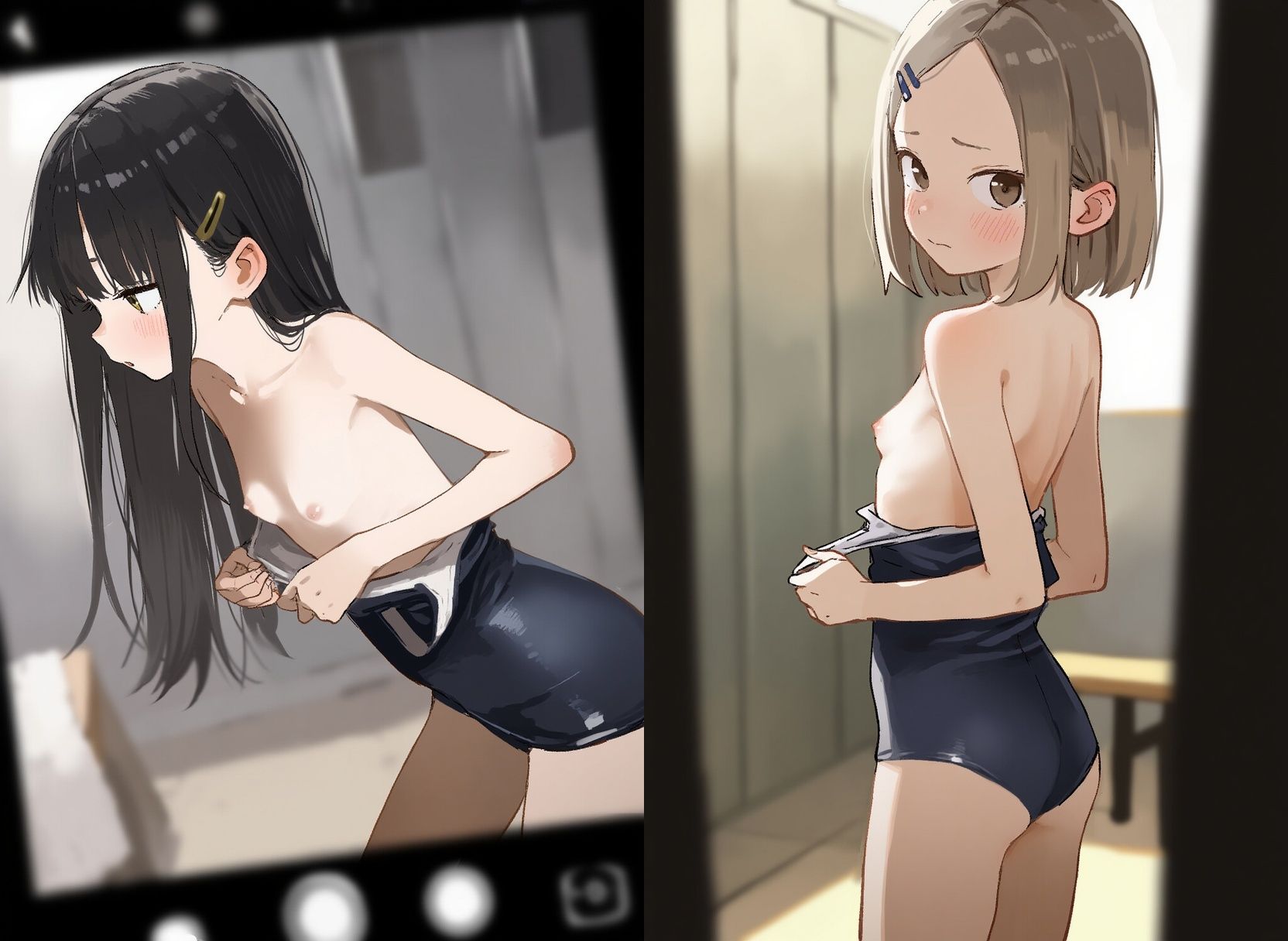 スク水少女のお着替え盗撮 サンプル画像 7