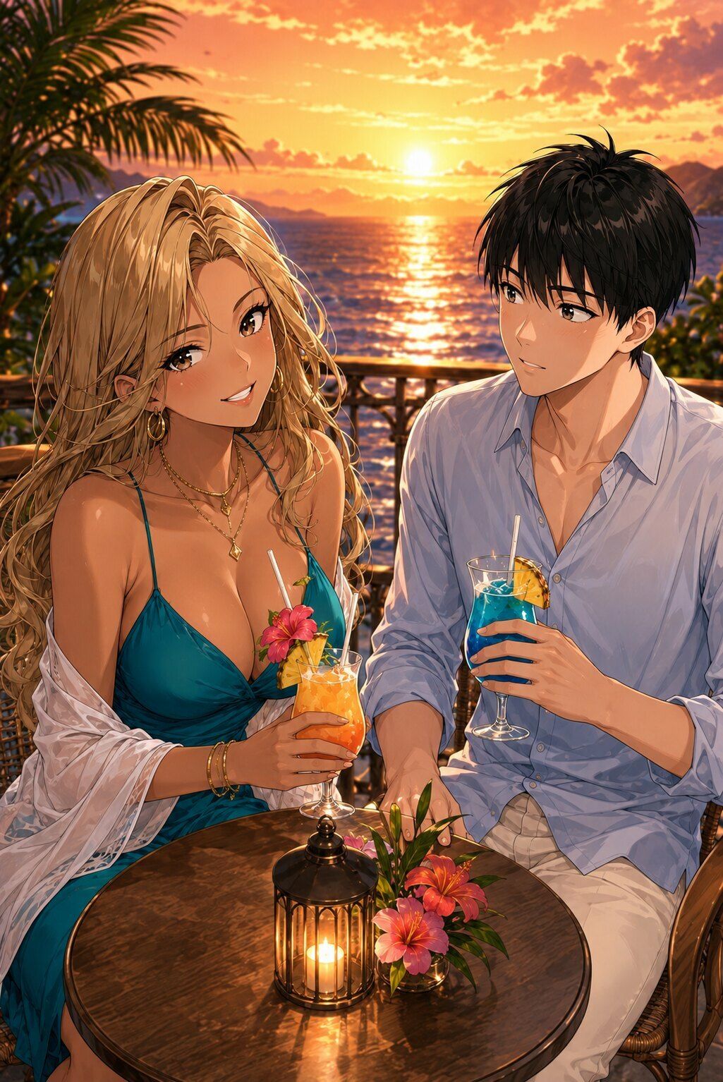 30歳の彼女と二人きり。夏のリゾート旅行 画像1
