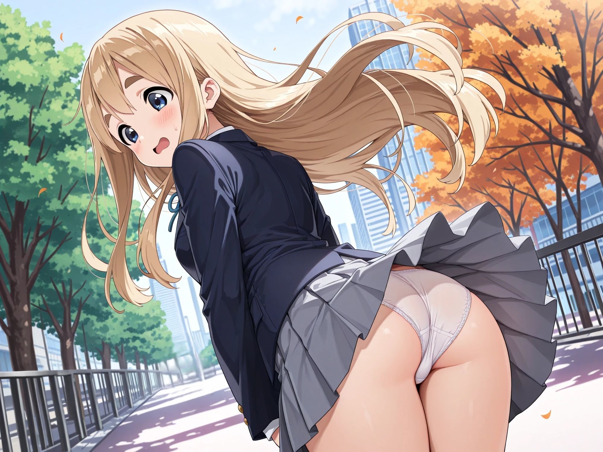 AIイラストCG集137 ミニスカ宅配ガール 紬ちゃんの作品画像 1