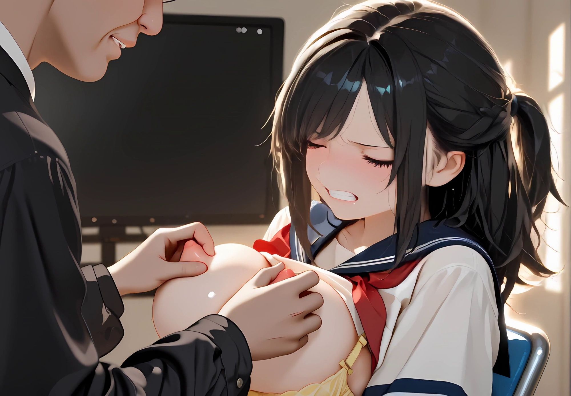 【おっぱい特化】変態教師と爆乳女子〇生の乳首開発〜上級生編〜109連発 画像3