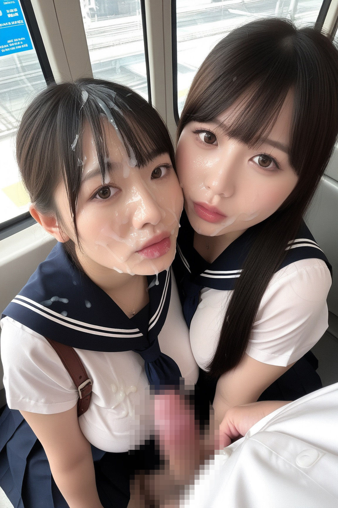 JKをオナホ扱いして好きなだけぶっかけ射精できる電車に乗ってみた7 画像6