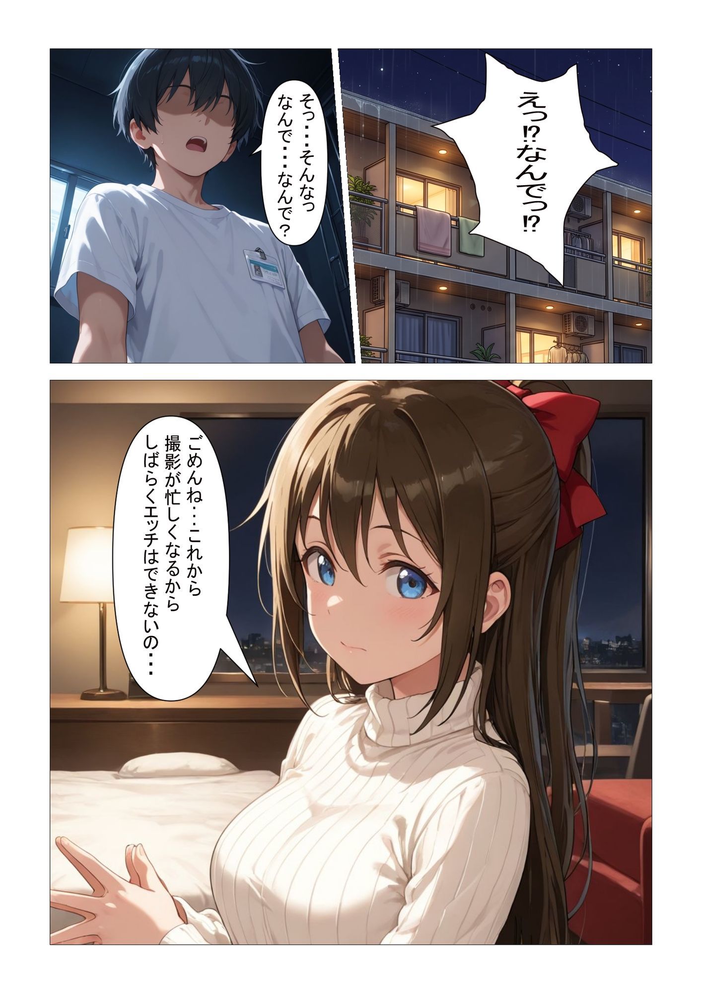 【逆NTR】彼女とはデキない僕を、隣の巨乳お姉さん、彼方さんが‘誘い受け’で全部シてくれる話 画像1