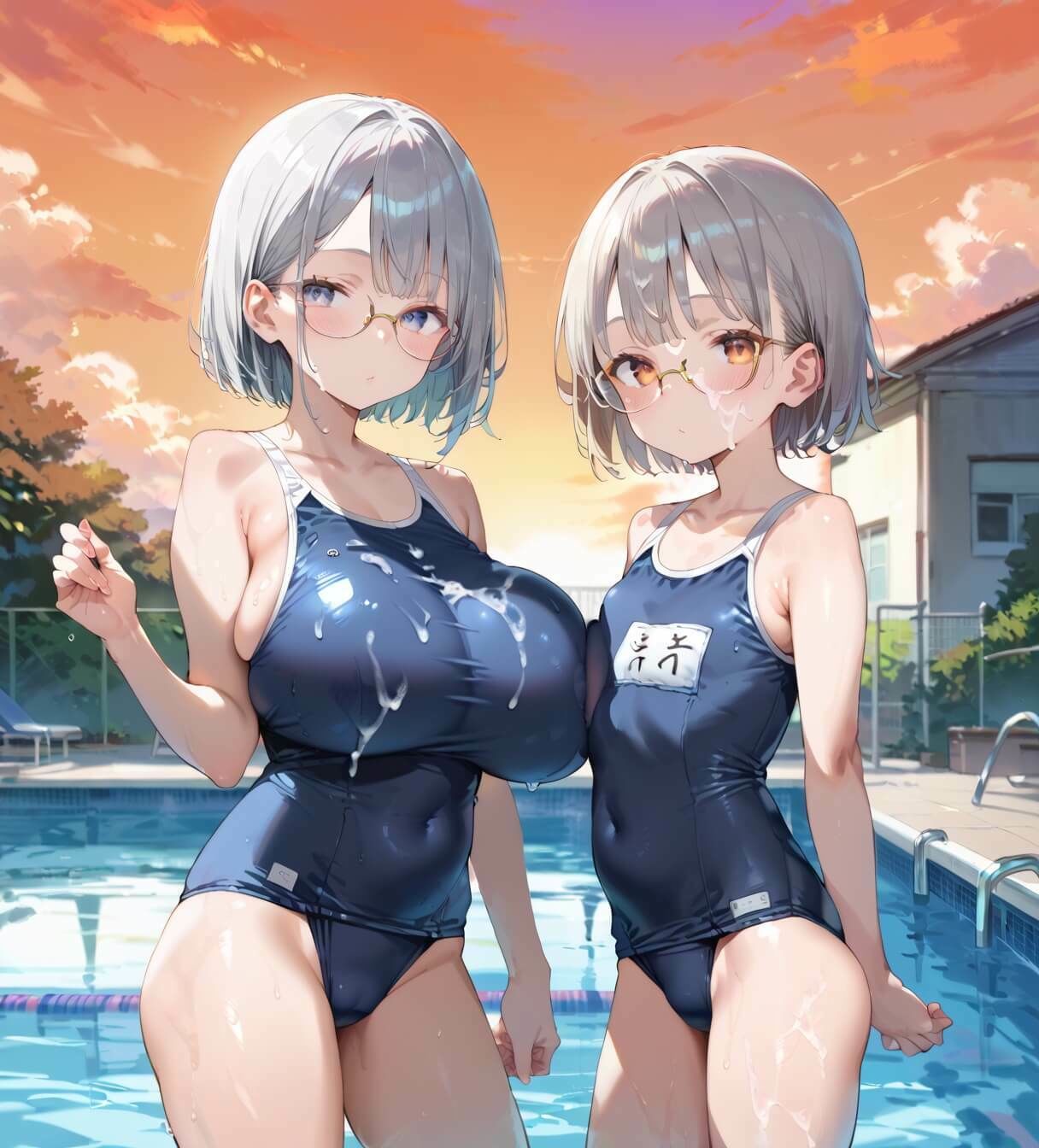 水着美女たちに、夕焼けバックに熱血指導！2★360Pの作品画像 1