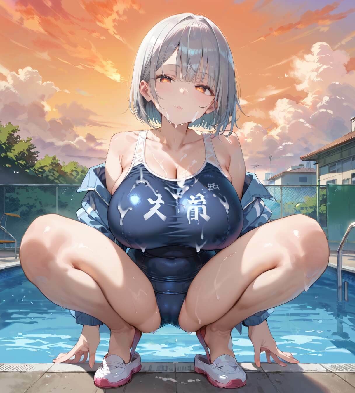 水着美女たちに、夕焼けバックに熱血指導！3★360P 画像7