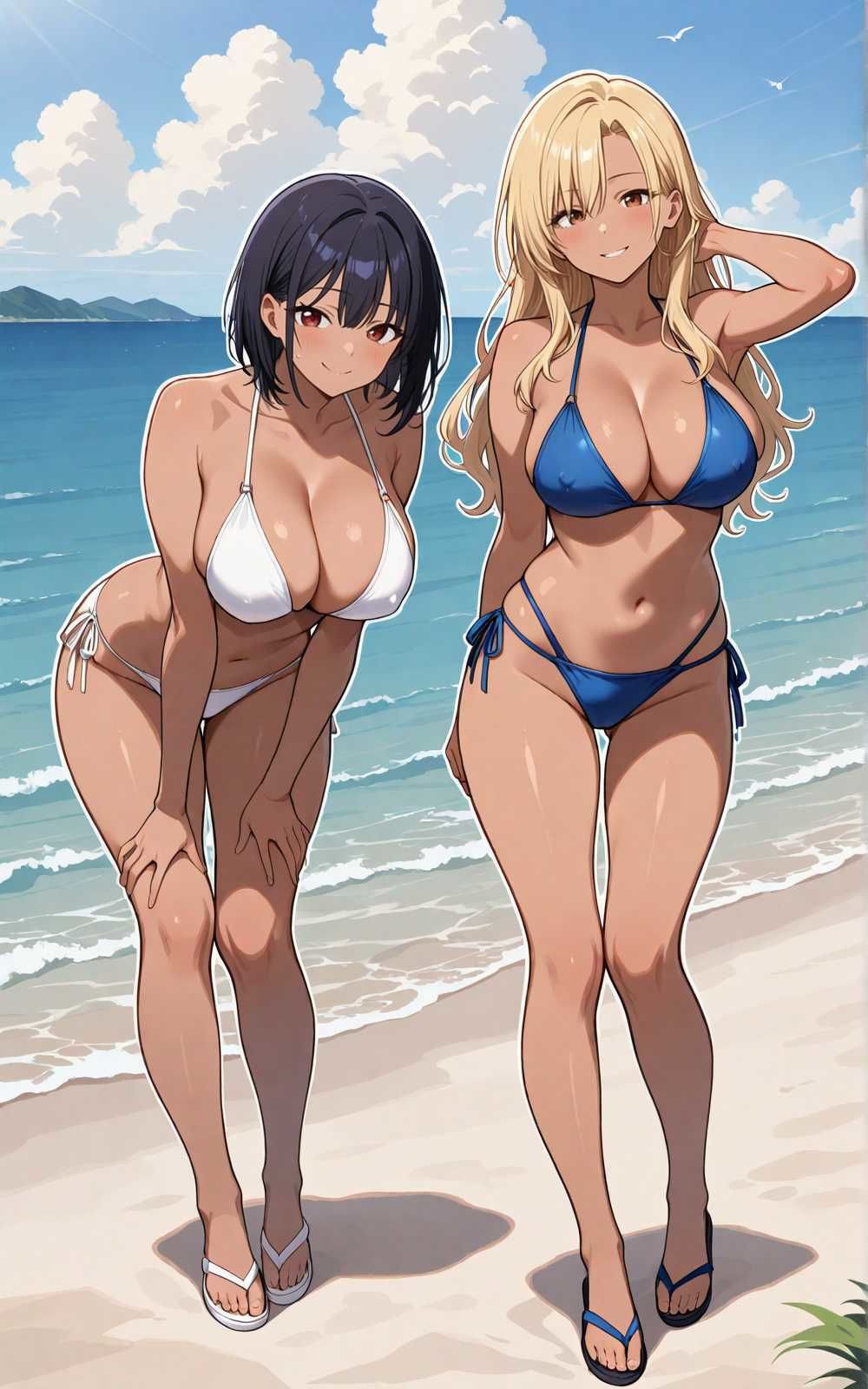【水着シリーズ】仲良し美少女水着撮影会【500枚】・スク水・競泳水着・ビキニ美少女イラスト集の作品画像 1