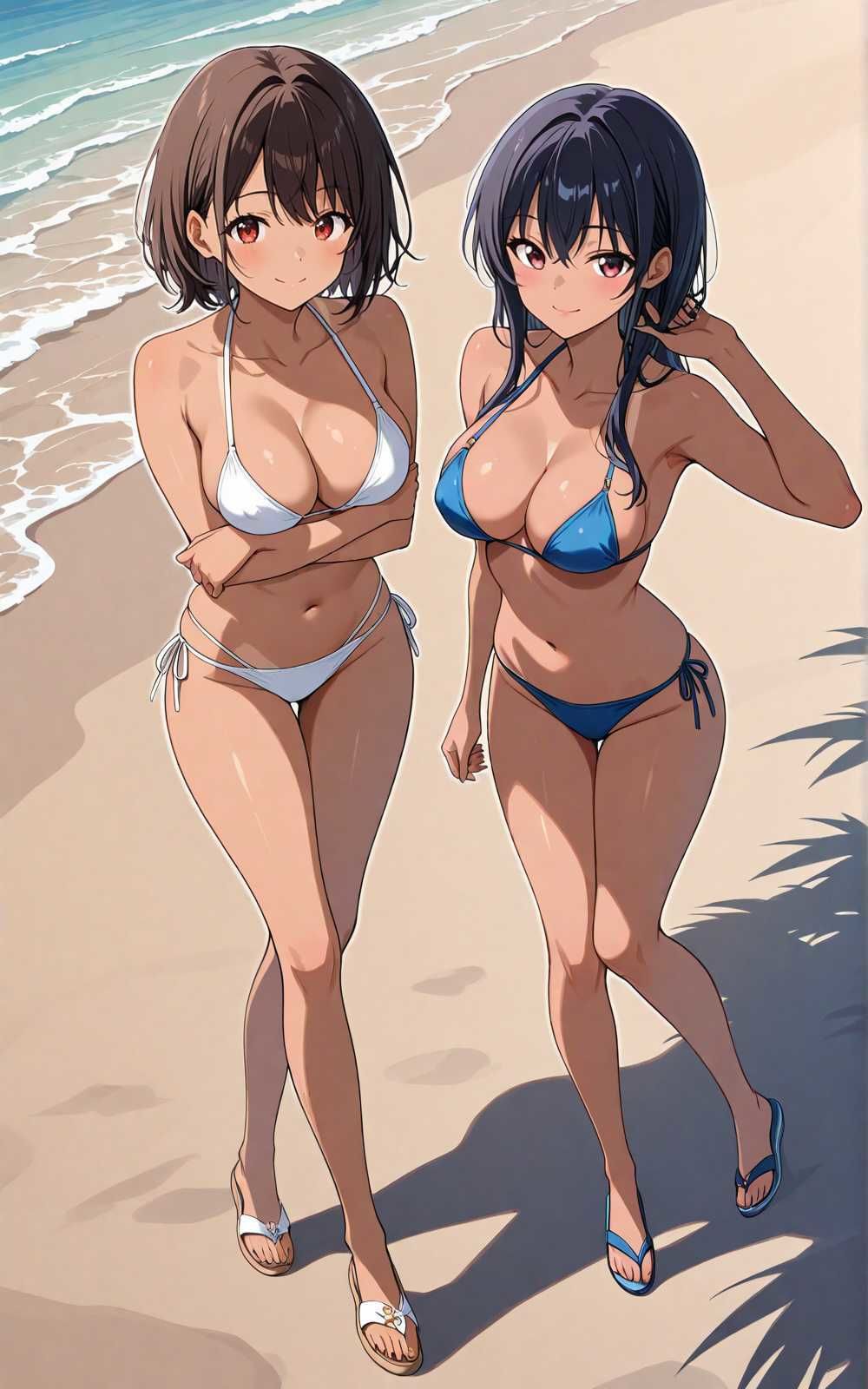 【水着シリーズ】仲良し美少女水着撮影会【500枚】・スク水・競泳水着・ビキニ美少女イラスト集の作品画像 2