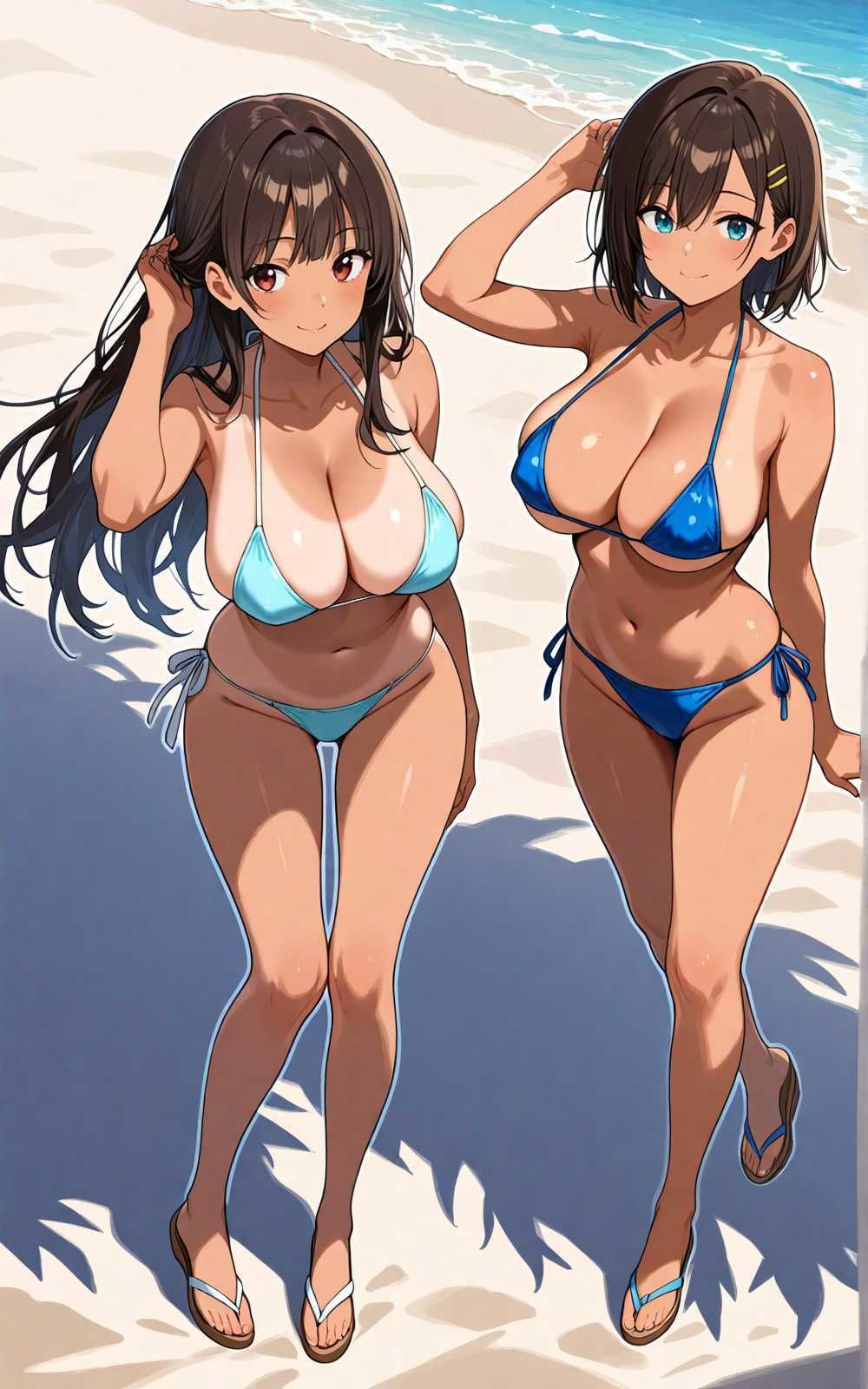 【水着シリーズ】仲良し美少女水着撮影会【500枚】・スク水・競泳水着・ビキニ美少女イラスト集の作品画像 4