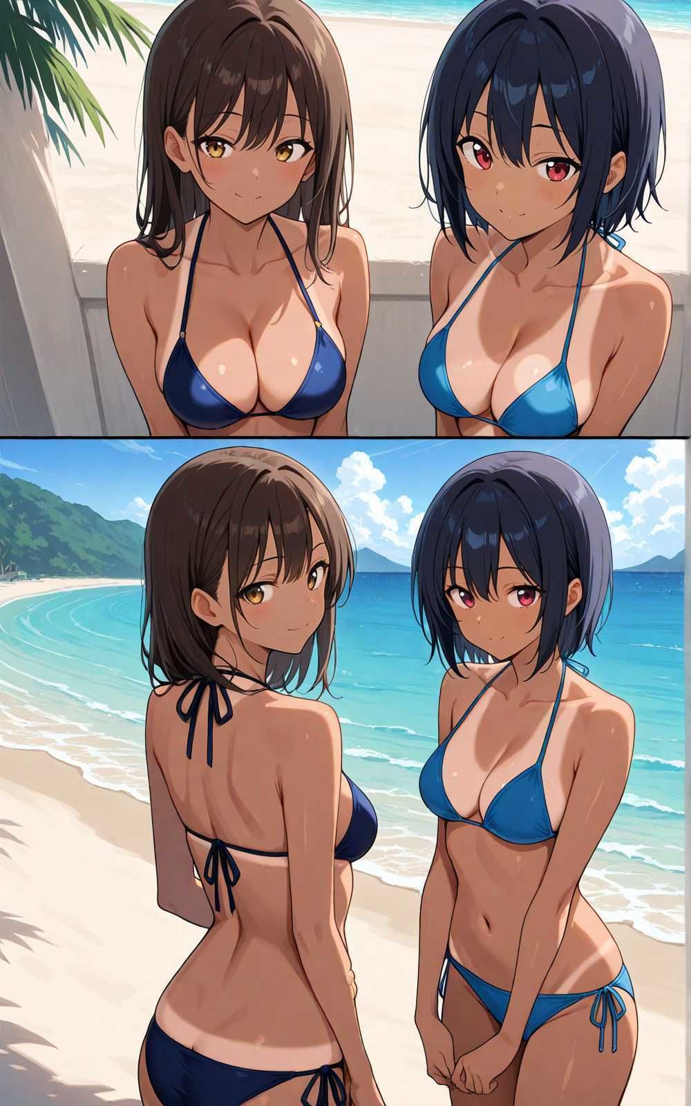 【水着シリーズ】仲良し美少女水着撮影会【500枚】・スク水・競泳水着・ビキニ美少女イラスト集の作品画像 7