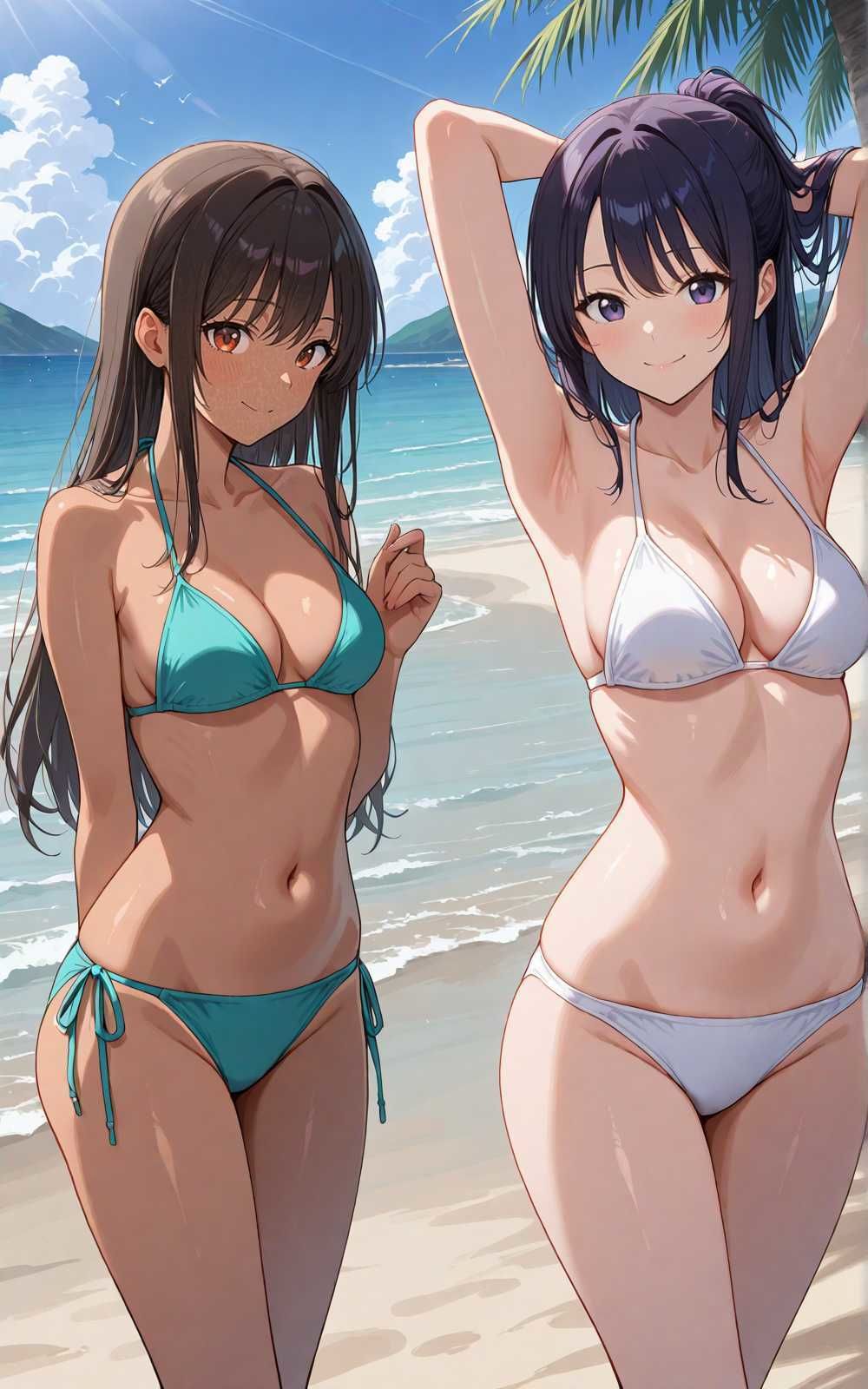 【水着シリーズ】仲良し美少女水着撮影会【500枚】・スク水・競泳水着・ビキニ美少女イラスト集の作品画像 8