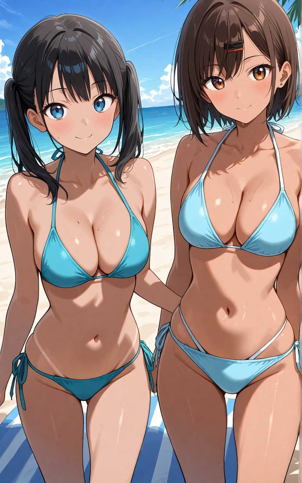 【水着シリーズ】仲良し美少女水着撮影会【500枚】・スク水・競泳水着・ビキニ美少女イラスト集の作品画像 9