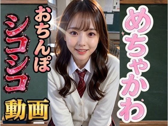 めちゃかわおち○ぽ美女が教室でシコシコ 画像1