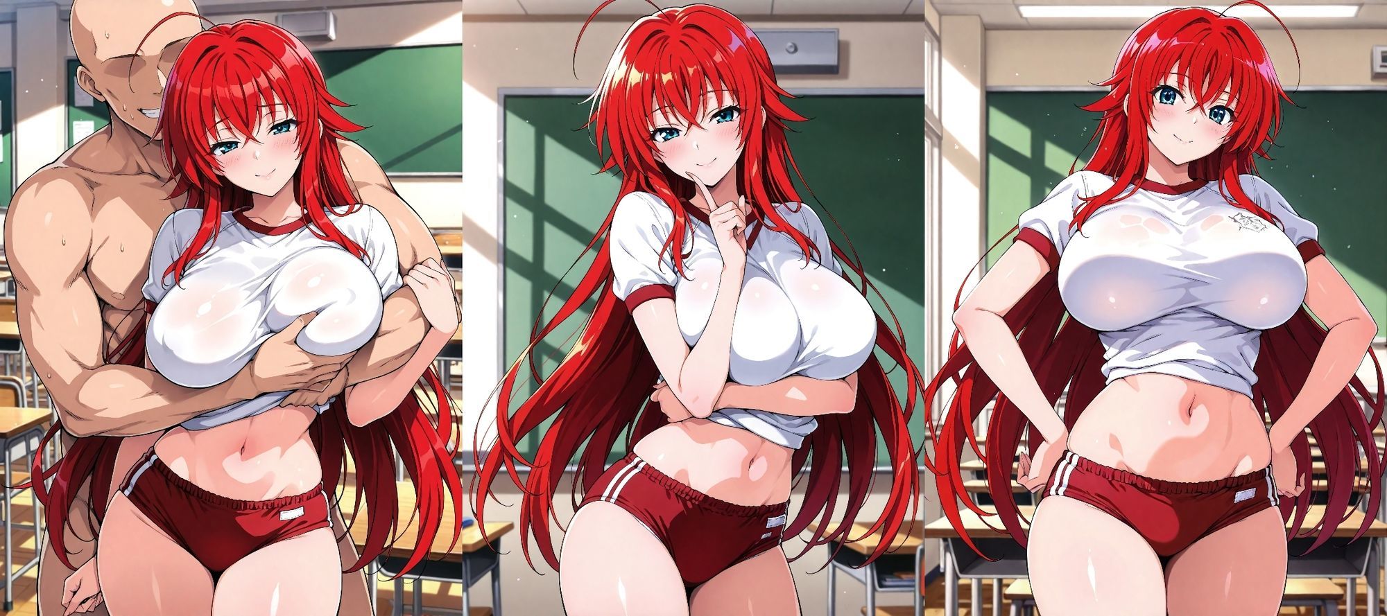 【無料エロ漫画】d_809436 お手軽ブルマえっち リアス編(AIで抜いちゃうおじさん)