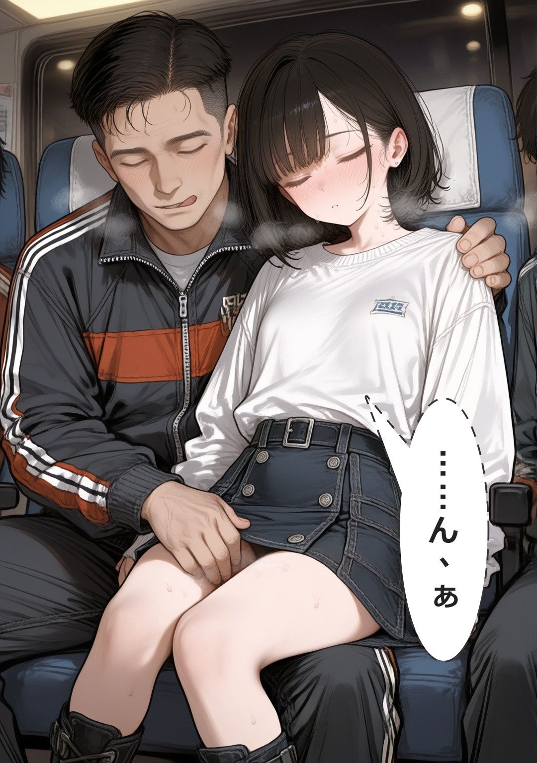 押しに弱い吉川さん、初めての夜行バスで〇漢に遭遇9