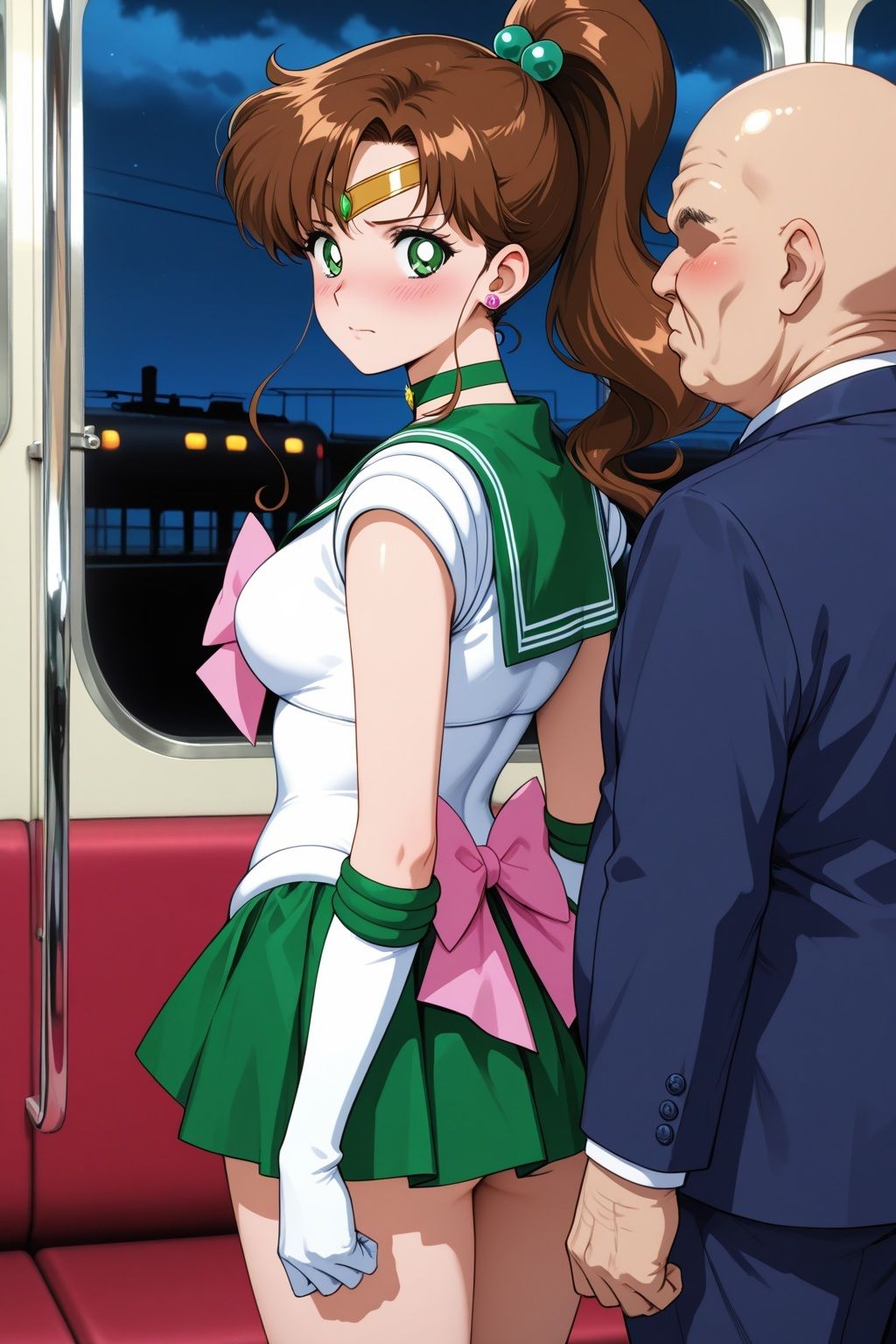 羞恥！変身ヒロイン公然連結電車 被害者S.ジュピター 画像1