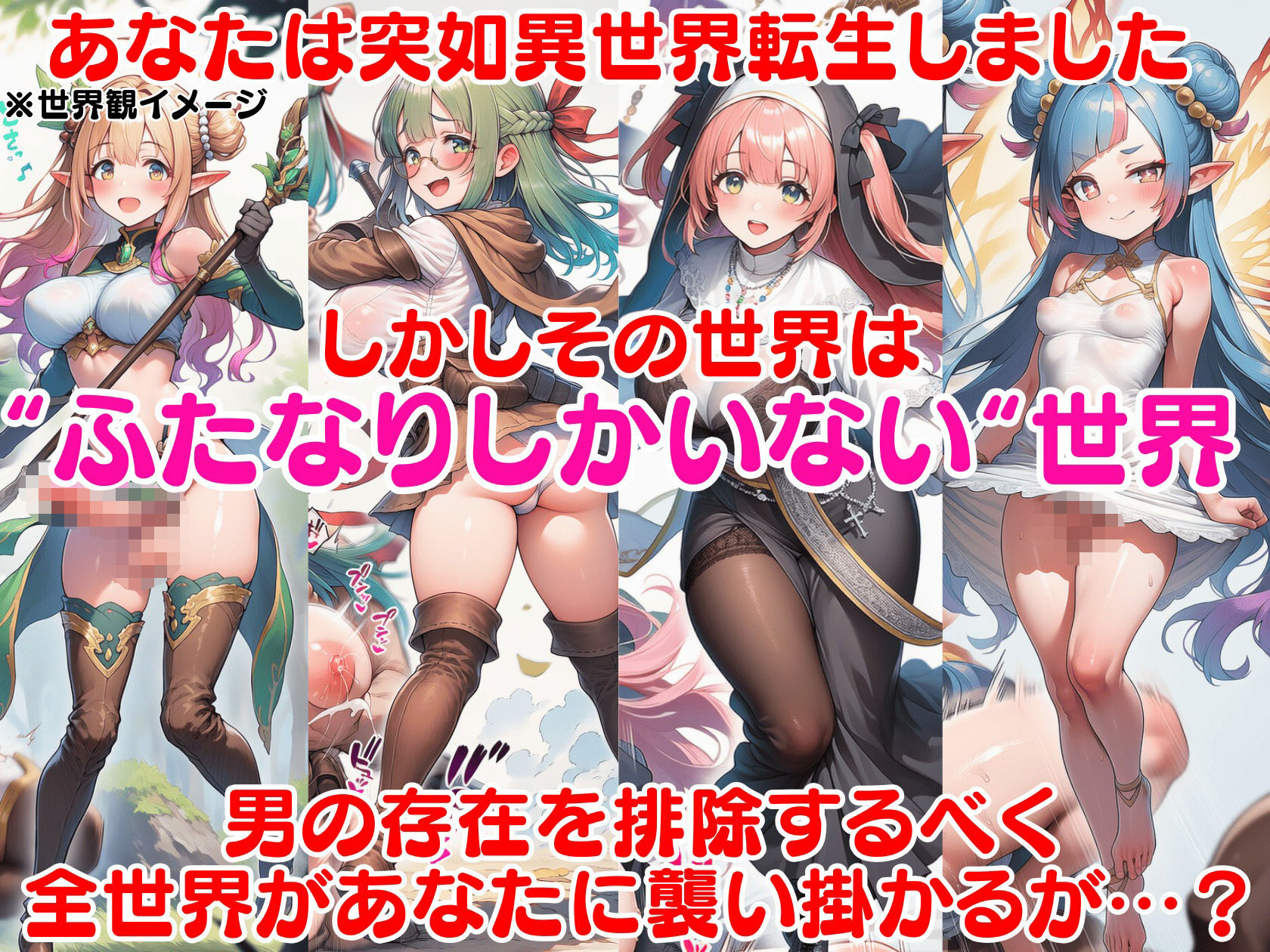 ふたなり即堕ち異世界転生〜ふたなりだらけの世界をチンポで征服します〜 画像1