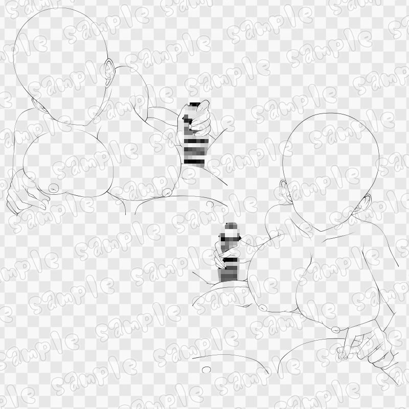 線画素材集［手］128 画像3