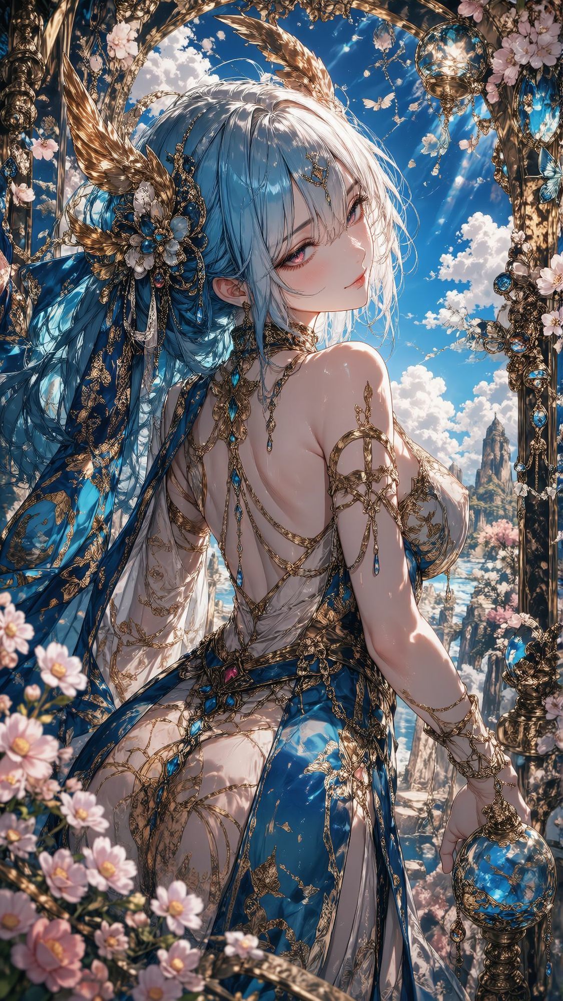 【500枚・4K超高画質】天界の女神たちと艶やかな花ざかりに魅せられる極上の美少女イラスト集【2160×3840px・PNG・縦長】神聖なる光香と最高峰の描き込みでおくる耽美なプレミアム保存版 画像5