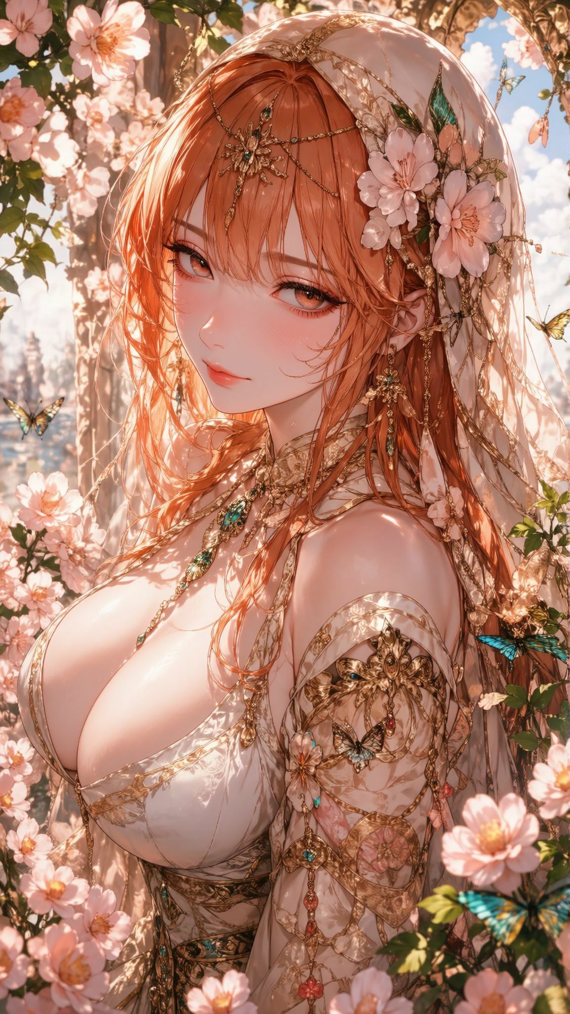 【500枚・4K超高画質】天界の女神たちと艶やかな花ざかりに魅せられる極上の美少女イラスト集【2160×3840px・PNG・縦長】神聖なる光香と最高峰の描き込みでおくる耽美なプレミアム保存版 画像8