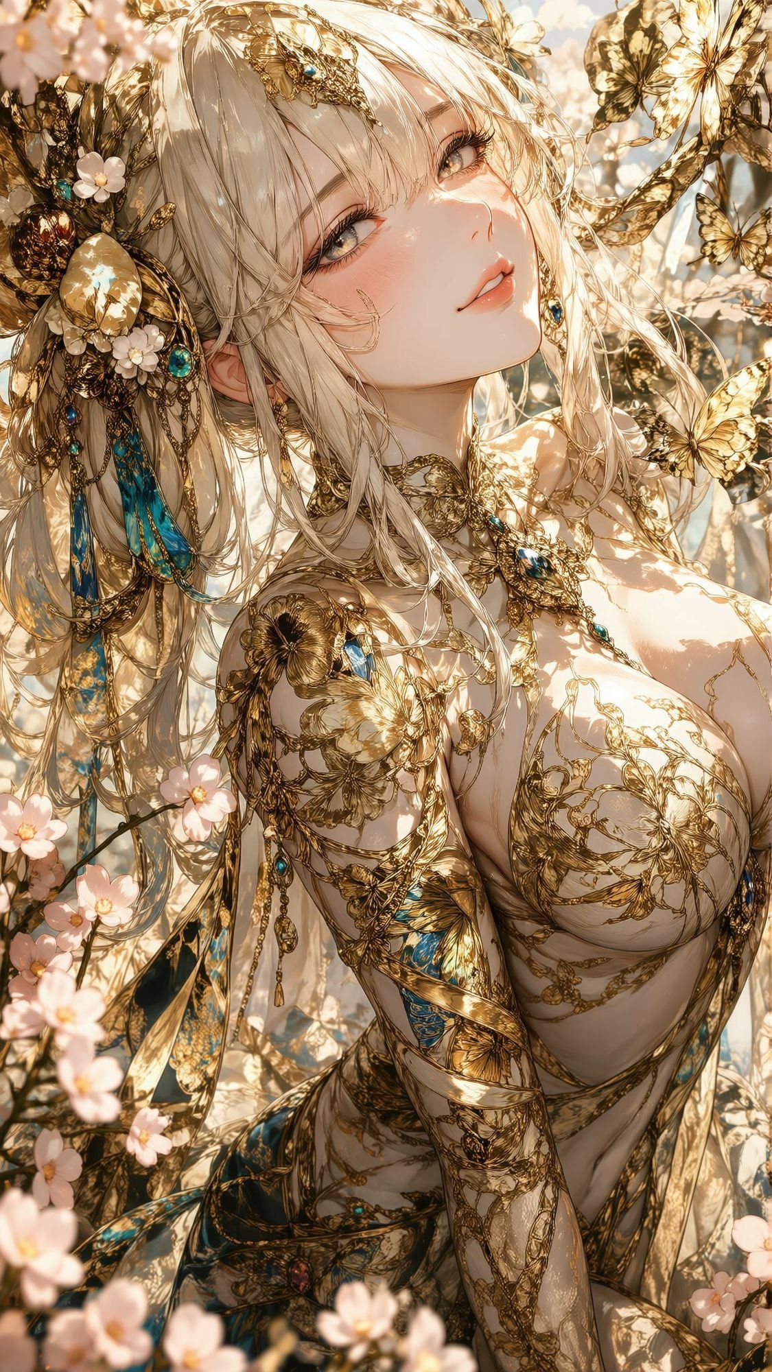 【500枚・4K超高画質】天界の女神たちと艶やかな花ざかりに魅せられる極上の美少女イラスト集【2160×3840px・PNG・縦長】神聖なる光香と最高峰の描き込みでおくる耽美なプレミアム保存版 画像9