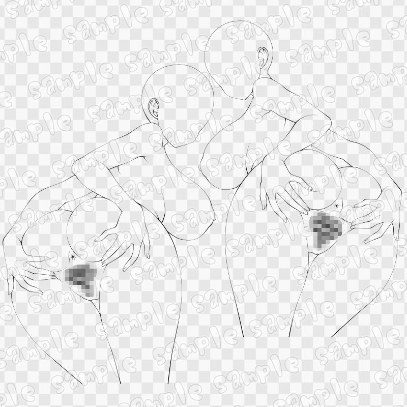 線画素材集［手］135 画像2