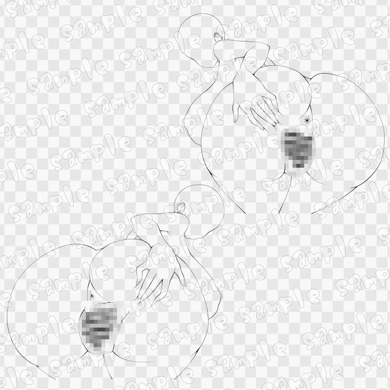 線画素材集［手］138 画像2