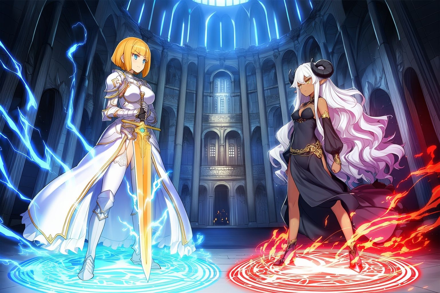 ふたなり勇者ちゃんと魔王ちゃんのイラスト集 画像2