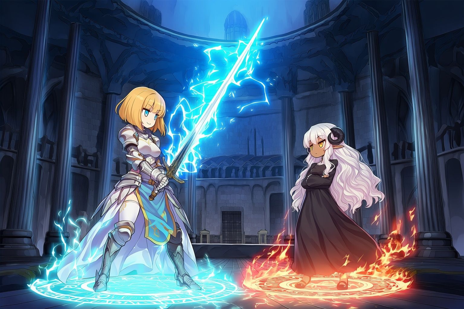 ふたなり勇者ちゃんと魔王ちゃんのイラスト集 画像3