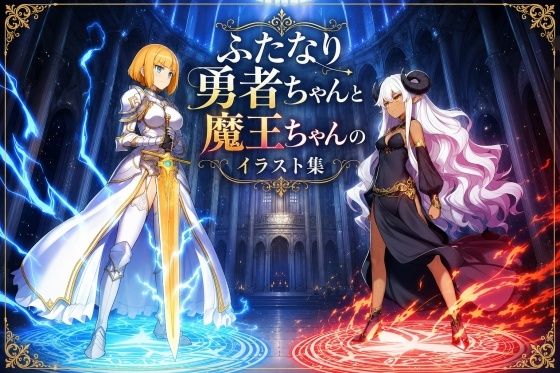 ふたなり勇者ちゃんと魔王ちゃんのイラスト集