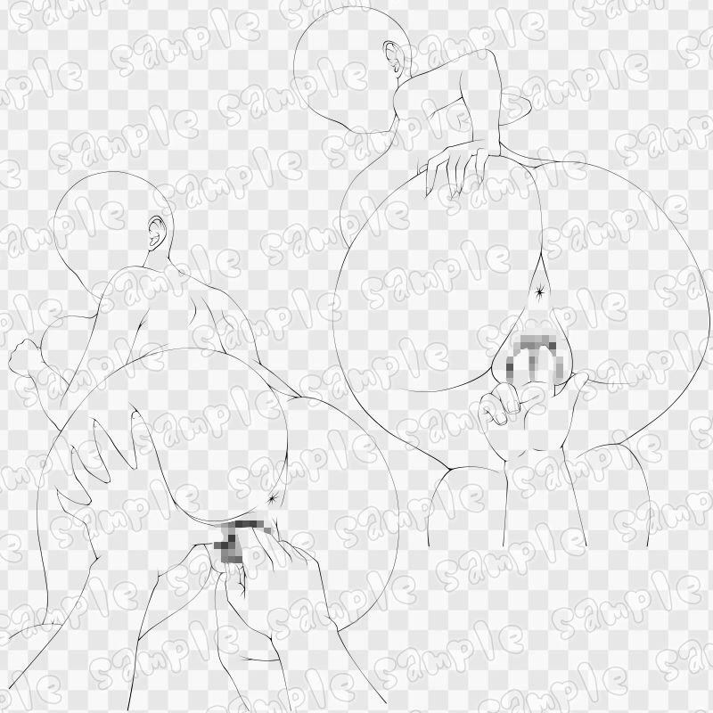 線画素材集［手］141 画像3