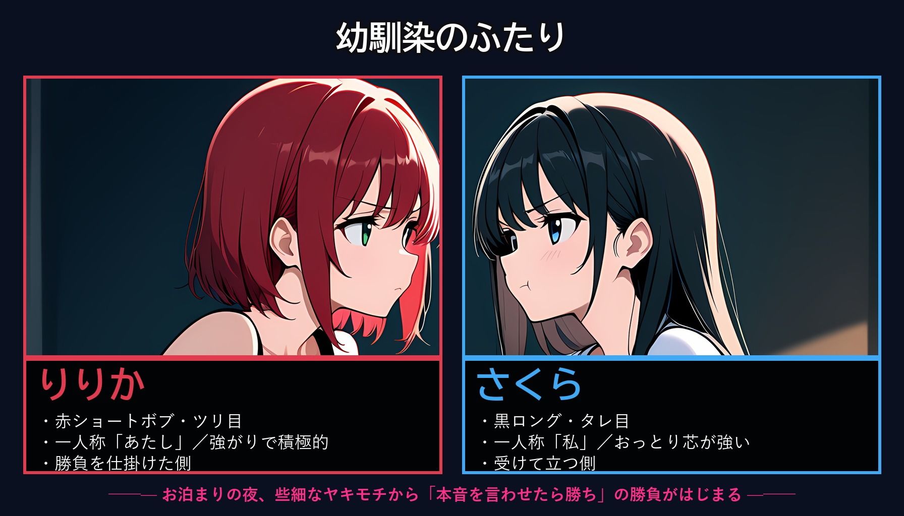【百合バトル/キャットファイトCG集】幼馴染バトル〜どっちが先に本音を漏らすか〜 全256P 画像2