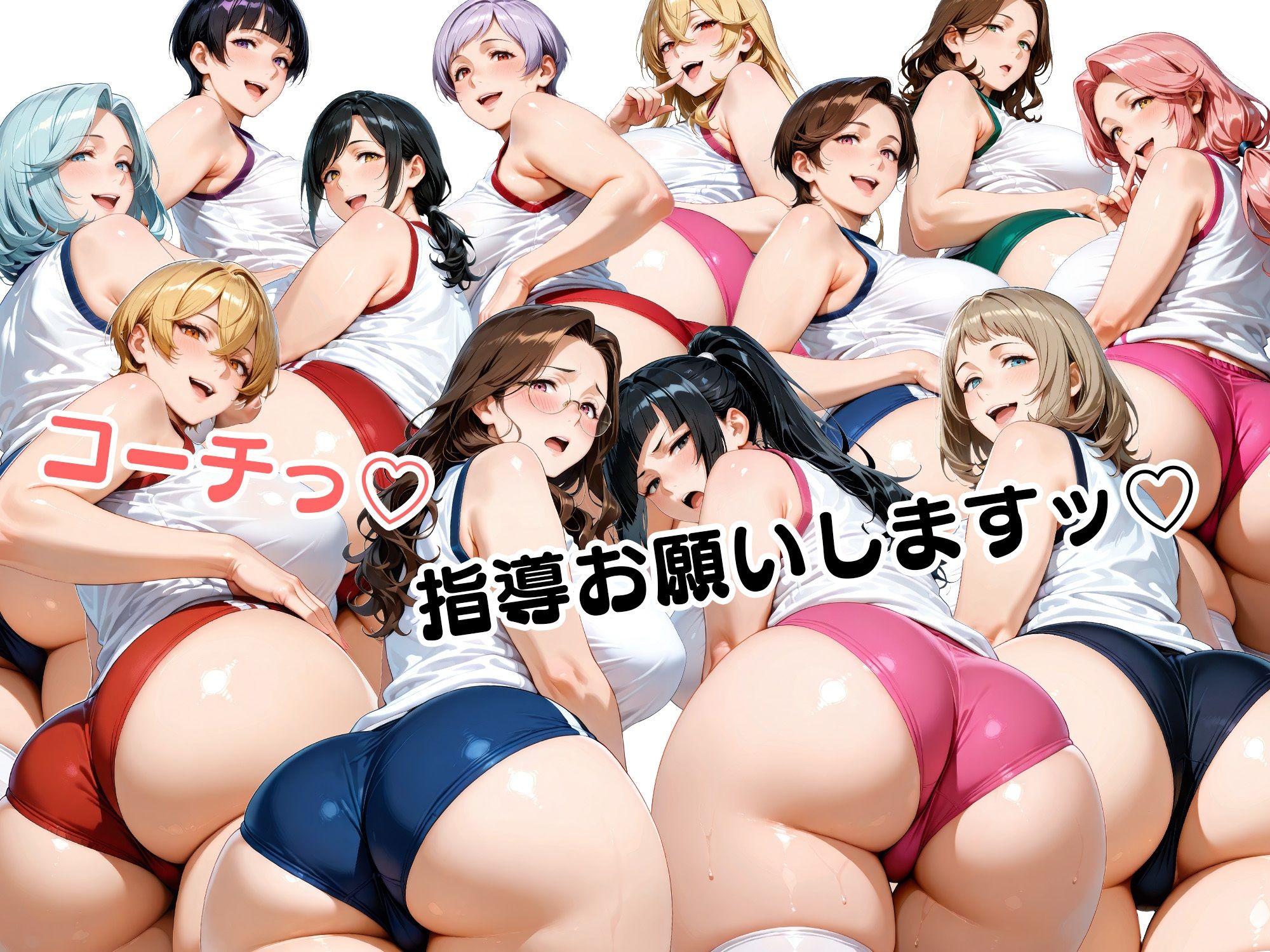 尻特化！12人のデカ尻人妻バレー部！10