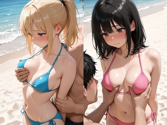 【浜辺性交】真夏のビーチで開放セックス〜無人の海で絶頂！ハメまくり！〜の作品画像 1
