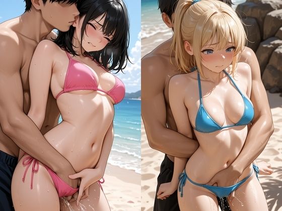 【浜辺性交】真夏のビーチで開放セックス〜無人の海で絶頂！ハメまくり！〜の作品画像 2