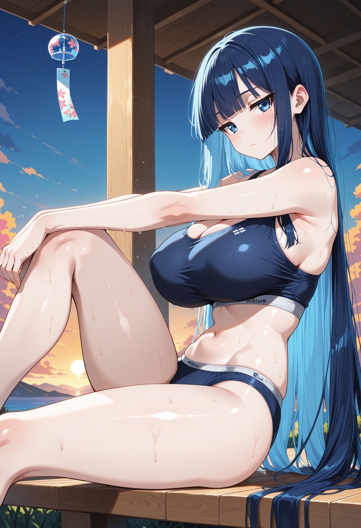 【AI CG集】真夏の汗だく部活合宿 〜汗だくスポーツ美少女5人のひと夏の秘密〜 画像2
