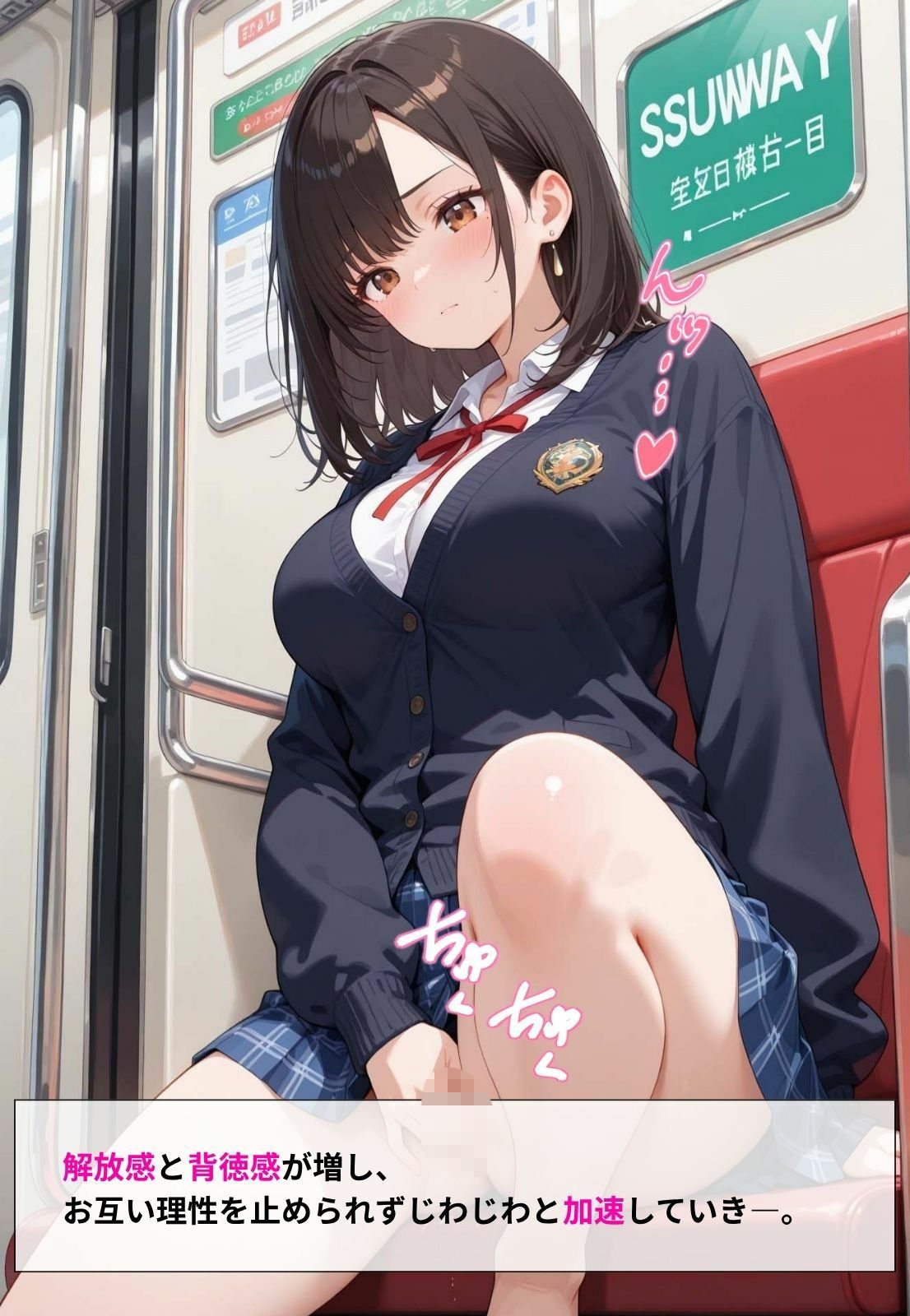 女子校生 -生ハメ快楽堕ち- 学園行き電車の中で巨乳JKといっぱい背徳えっち【CG410枚】3