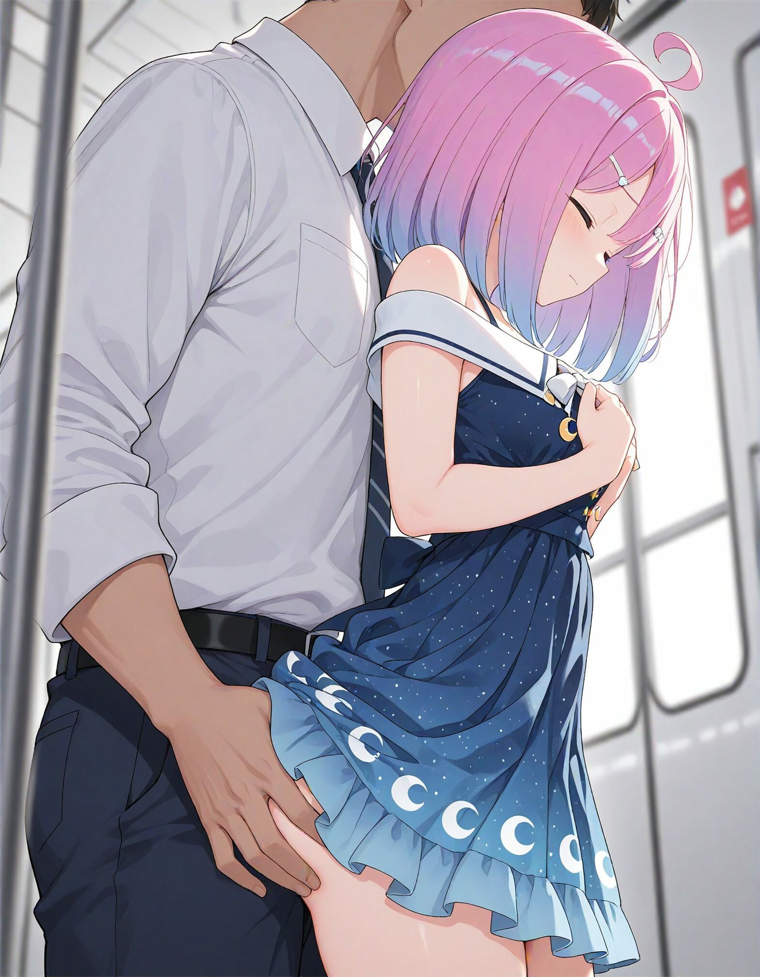 【動画付き】痴●電車 犯●れた少女 姫森ル●ナ編4